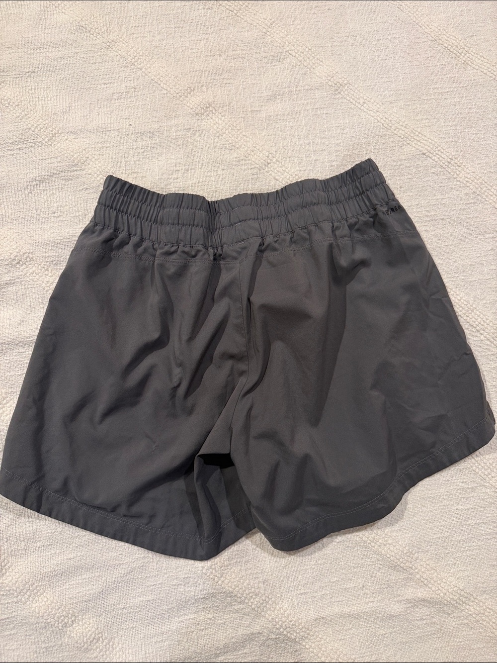 adidas Women's Charcoal Black Athletic Shorts with Logo - Picture 2 of 4